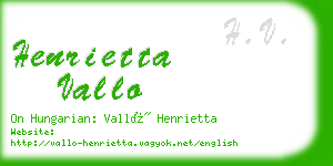 henrietta vallo business card